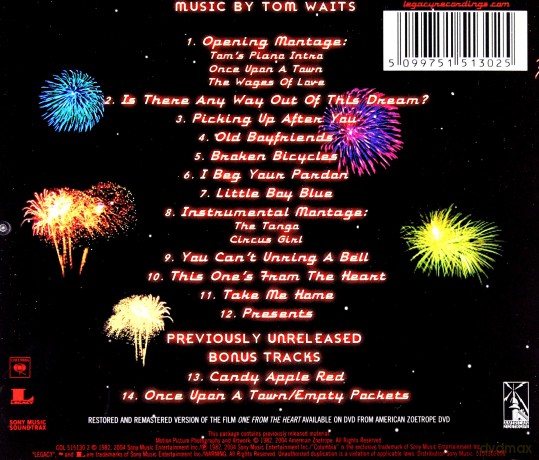 One From The Heart soundtrack (Ten Od Serca) (Tom Waits, Crystal Gayle) [CD]