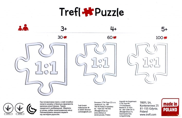 TREFL 30 el. Auta 3 Zygzak McQueen (Disney) [PUZZLE]