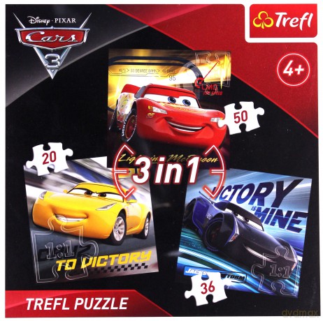 TREFL 3w1 Auta 3 Legendy wyścigu (Disney) [PUZZLE]