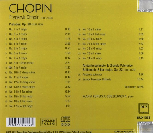 Maria Korecka-Soszkowska: Chopin [CD]