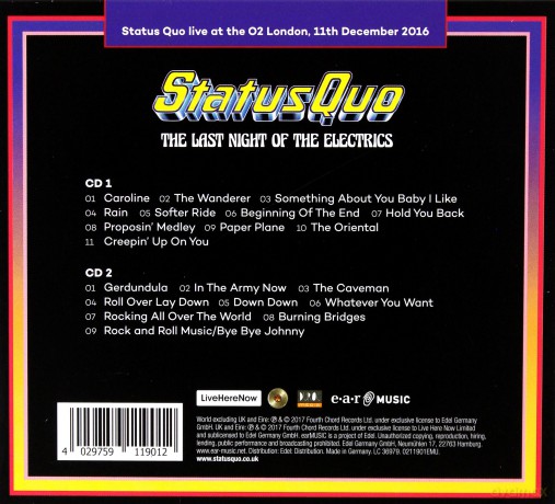 Status Quo: The Last Night of the Electrics (digipack) [2CD]