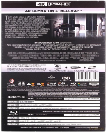 Pięćdziesiąt twarzy Greya [Blu-Ray 4K]+[Blu-Ray]