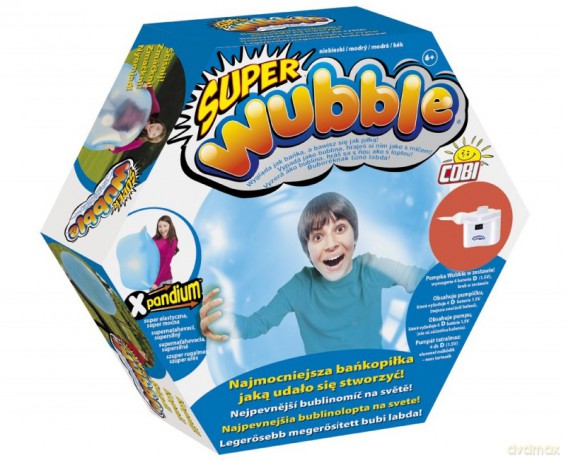 WUBBLE Super bańkopiłka z pompką, Niebieska