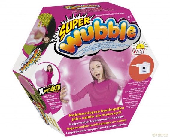WUBBLE Super bańkopiłka z pompką, Różowa