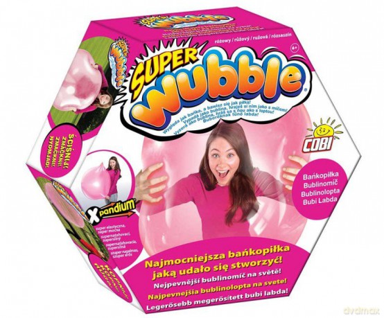 WUBBLE Super bańkopiłka z pompką, Różowa