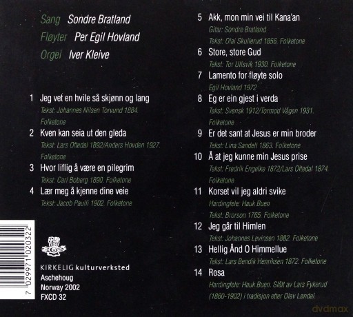 Sondre Bratland: Pilegrimens Sangbog [CD]
