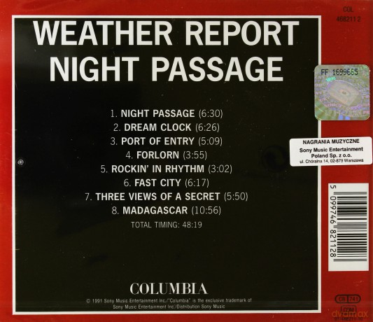 Weather Report: Night Passage [CD]