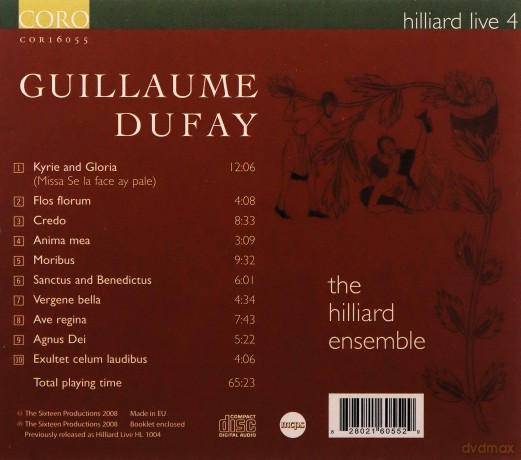 The Hilliard Ensemble: Guillaume Dufay: Hillard Live, 4 [CD]