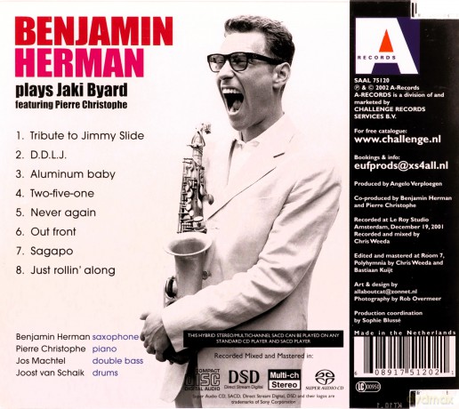 Benjamin Herman: Plays Jaki Byard [SACD]