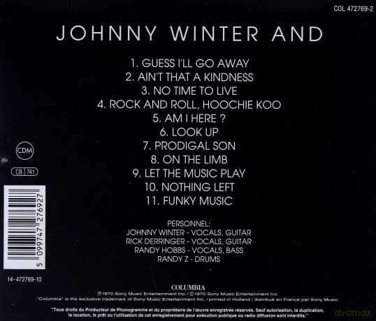Johnny Winter: Johnny Winter And [CD]