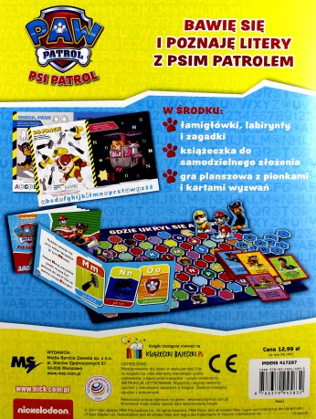 Litery z zatoki przygód. Psi Patrol [KSIĄŻKA]