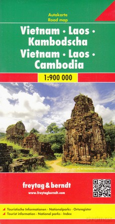Vietnam, Laos, Kambodża 1:900 000