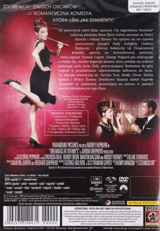 Śniadanie u Tiffany'ego edycja kolekcjonerska [DVD]