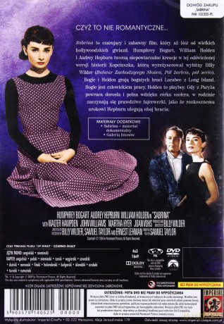 Sabrina (1954) edycja kolekcjonerska [DVD]