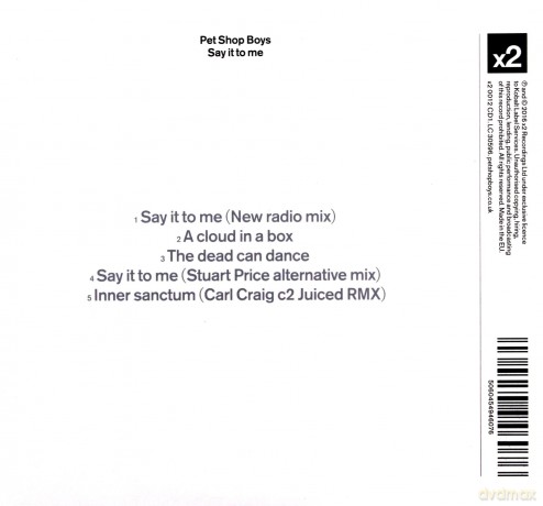 Pet Shop Boys: Say It To Me [CD]