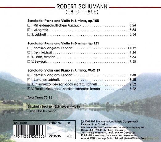 Schneider-Staerk: Schumann-Three Violin Sonatas [CD]