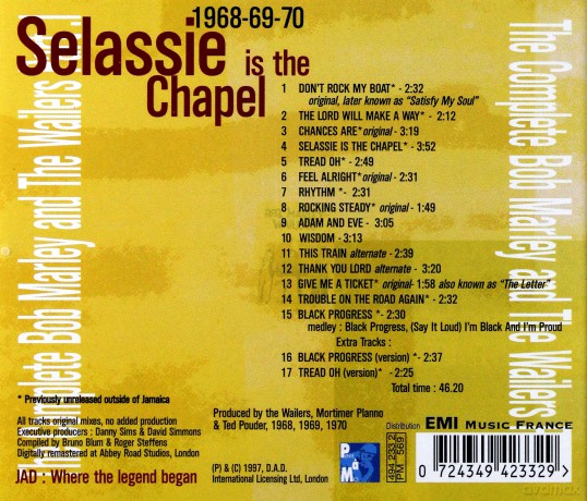 Bob Marley & The Wailers: Selassie Is The Chapel [CD]