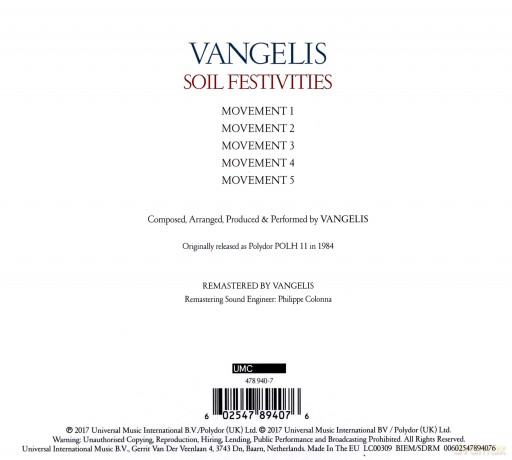 Vangelis: Soil Festivities [CD]