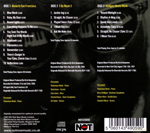 Thelonious Monk: The Riverside Anthology [3CD]