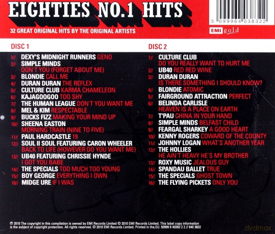 The Ultimate Eighties No. 1 Hits [2CD]