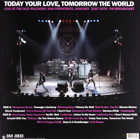 Ramones: Today Your Love. Tomorrow The World - Old Waldorf Sf - Fm Broadcast [Winyl]