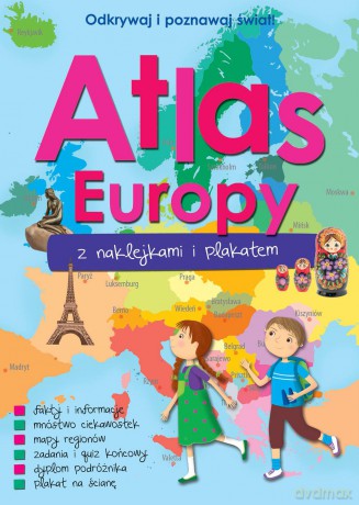 Atlas Europy z naklejkami i plakatem [KSIĄŻKA]