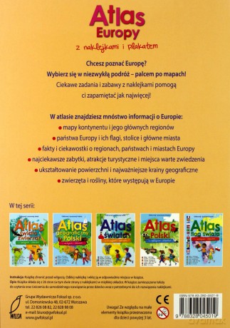 Atlas Europy z naklejkami i plakatem [KSIĄŻKA]