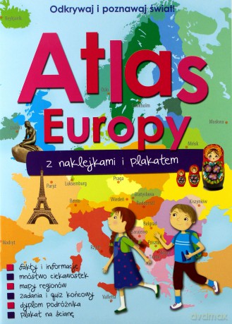 Atlas Europy z naklejkami i plakatem [KSIĄŻKA]