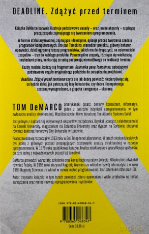 Deadline. Zdążyć przed terminem - Tom Demarco [KSIĄŻKA]