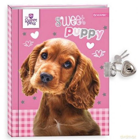 Pamiętnik z kłódką sweet pets pies
