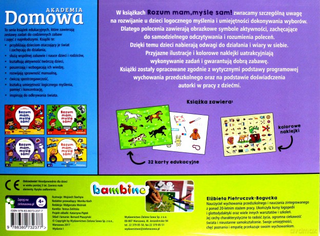 Rozum mam, myślę sam. Zabawy edukacyjne 4-latka [KSIĄŻKA]