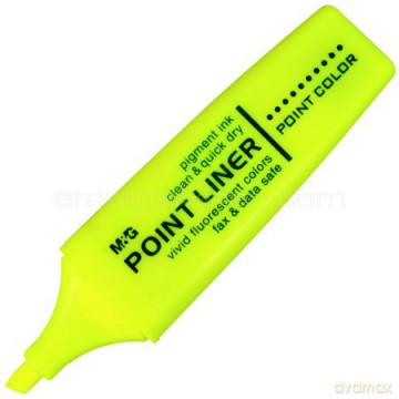 Zakreślacz point liner żółty
