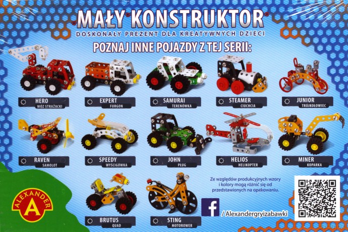 Mały Konstruktor John Pług