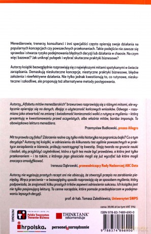Alfabet mitów menedżerskich, czyli o pułapkach bezrefleksyjnego działania - Sławomir Jarmuż, Mirosław Tarasiewicz [KSIĄŻKA]