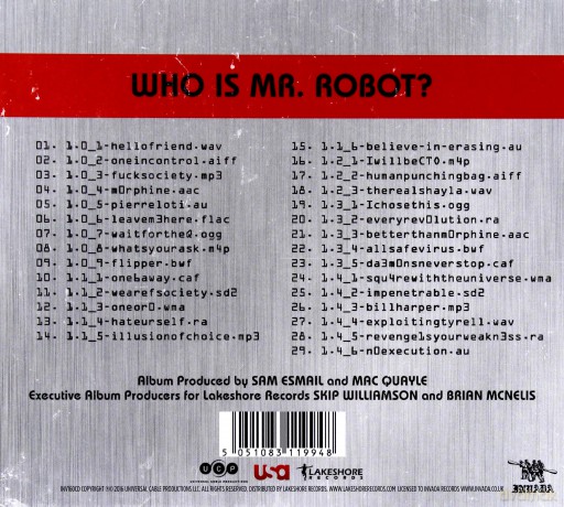 Mr Robot Season 1 vol. 1 soundtrack soundtrack (Mac Quayle) [CD]