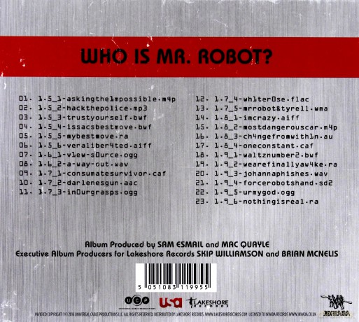 Mr Robot Season 1 vol. 2 soundtrack soundtrack (Mac Quayle) [CD]