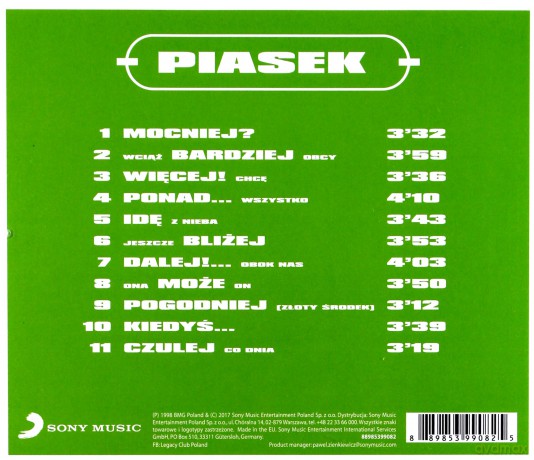 Piasek: Piasek [CD]