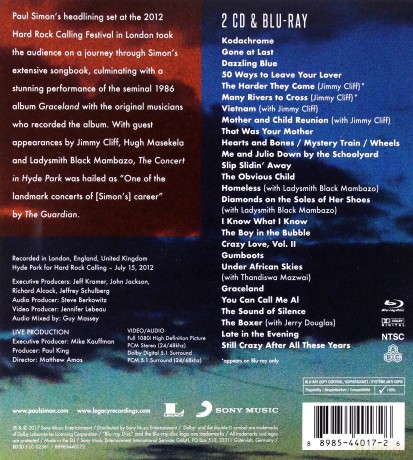 Paul Simon: The Concert in Hyde Park [2CD]+[Blu-Ray]