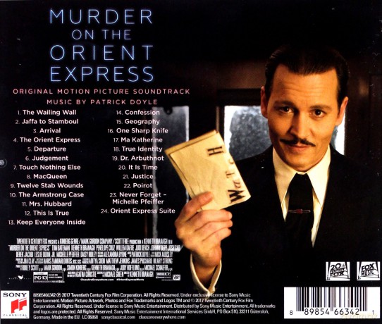 Murder on the Orient Express soundtrack (Morderstwo w Orient Expressie) (Patrick Doyle) [CD]