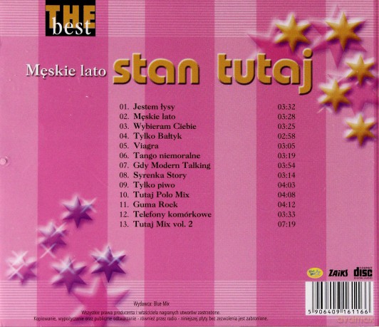 Stan Tutaj: The Best - Męskie Lato [CD]