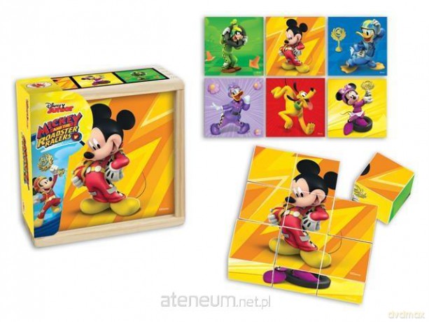 Drewniane klocki Mickey and the Roadster Racers