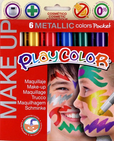 Farby w sztyfcie 6 kolorów make up metaliczne