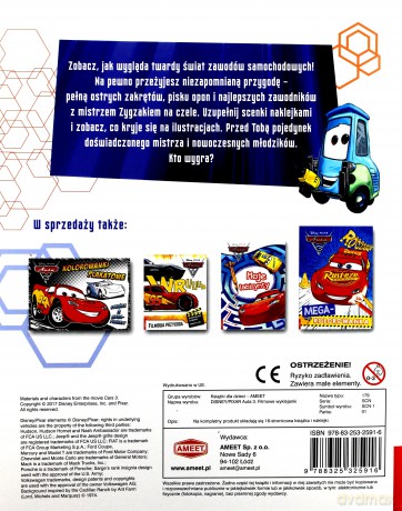 Filmowe wyklejanki. Auta 3 (Disney) [KSIĄŻKA]