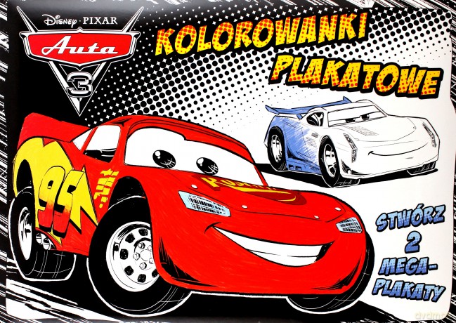 Kolorowanki plakatowe. Auta 3 (Disney) [KSIĄŻKA]