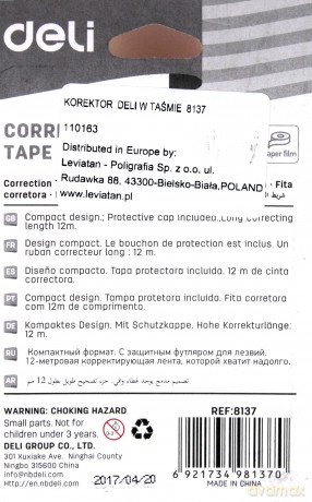 Korektor w taśmie 5mmx12 m