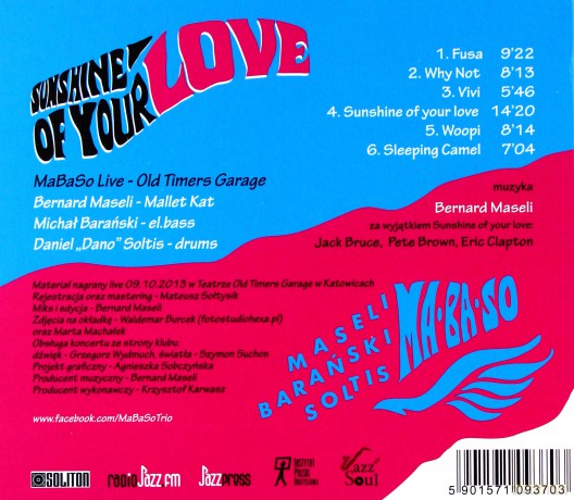 MaBaSo. Sunshine Of Your Love [CD]