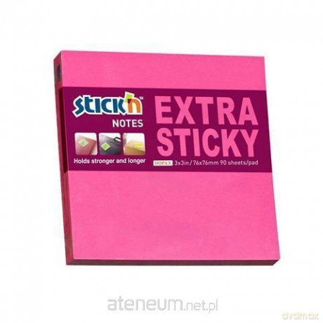 Notes samop. exstra Sticky 76x76 różowy neon