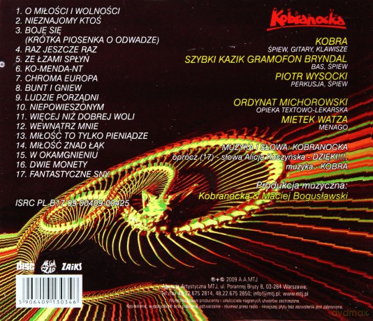 Kobranocka: O miłości i wolności [CD]