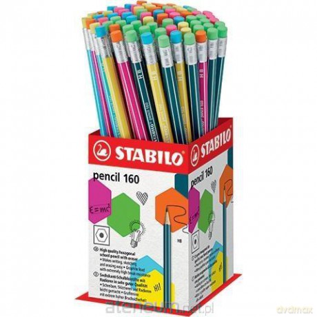 Ołówek 160 z gumką HB mix (72 szt)