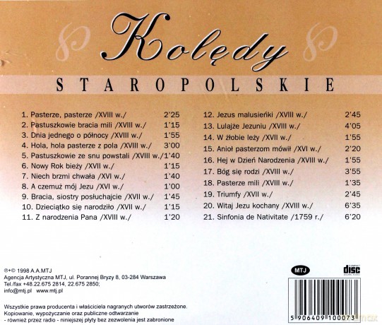 Kolędy staropolskie [CD]